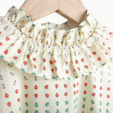 Ruffle Collar Dress - Ladybugs Marching