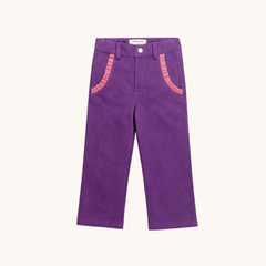 Velvet Trim Corduroy Pants