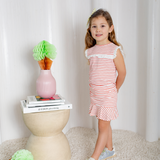 Tennis Skirt in Red Heart Stripe