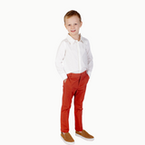 Boys' Chinos in Red Dino