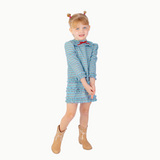 Ruffle Dress in Apples & Bananas