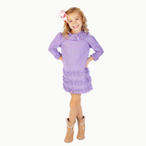 Ruffle Dress in Purple Carousel