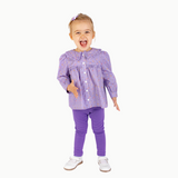 Ruffle Trim Blouse in Purple Carousel