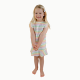 Eyelet Lace Tank in Rainbow Heart Stripe