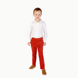 Boys' Chinos in Red Dino