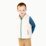 Boys' Sherpa Vest with Blue Dino