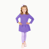 Long Sleeve Tennis Dress in Purple