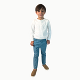 Boys' Chinos in Blue Dino