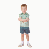 Boys' Court Shorts in Mallard Green