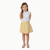 Circle Skirt in Pastel Plaid