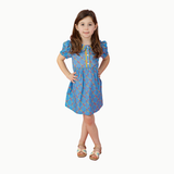 Rick Rack Dress in Watercolor Floral